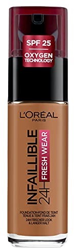 Fresh L'Oréal Paris L'Oréal Paris Infaillible 24H Wear Make-up 340 Copper, wysoka siła krycia, długo utrzymująca się, wodoodporny, oddychający, 30 ml