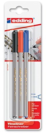 Edding Fineliner 89 Office Liner EF, 0,3 MM, sortowane 4-89-3-1999