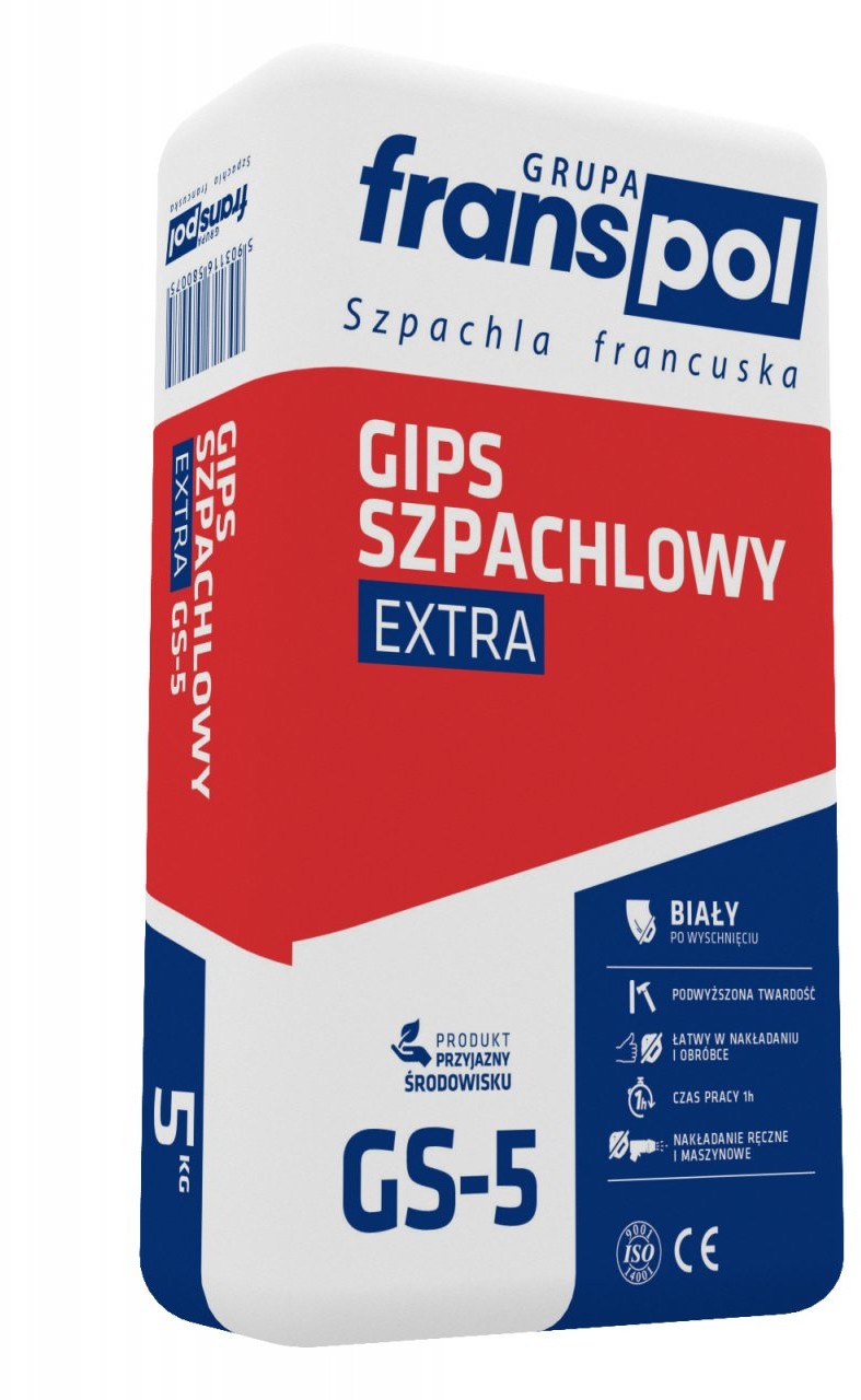 Franspol Gips szpachlowy 5 kg Extra Biały FRANS-POL