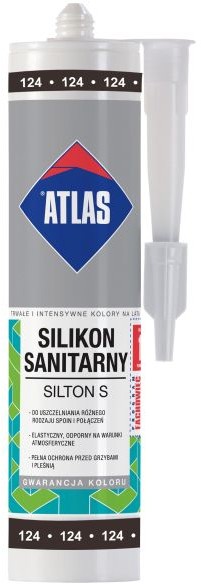 Atlas Silikon 124 ciemny wenge 280 ml W-SI001-B0124-AT1A