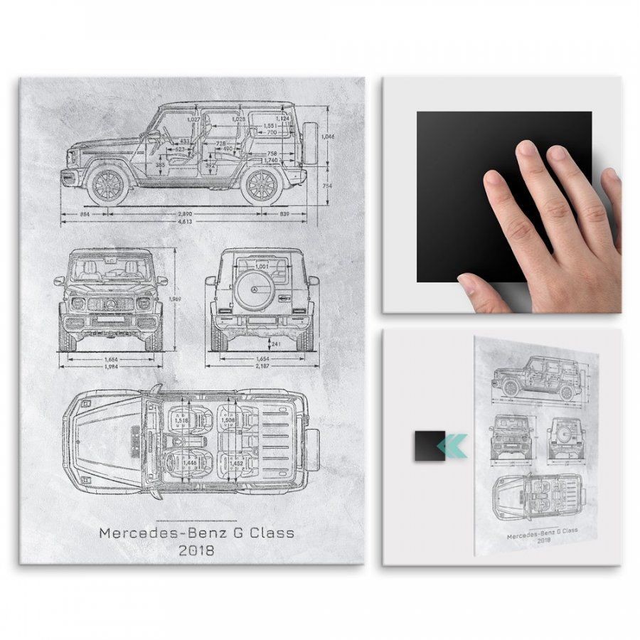 Pix4home Plakat metalowy Mercedes-Benz G Class Projekt Stone L POS-L-03070