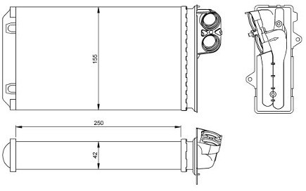 NRF Wymiennik ciepła, ogrzewanie wnętrza 54250