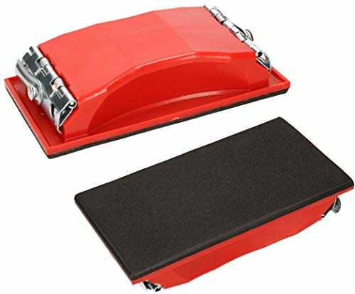 KOTARBAU KOTARBAU Szlifierka ręczna 85 x 165 mm klocek szlifierski z tworzywa sztucznego z urządzeniem zaciskowym z metalu do papieru ściernego 5907465950039