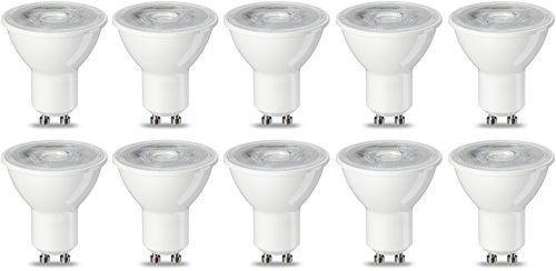 AmazonBasics Żarówki LED GU10 od , 3 W (odpowiednik 35 W), ciepła biel, 10 szt. w opakowaniu 929001250416