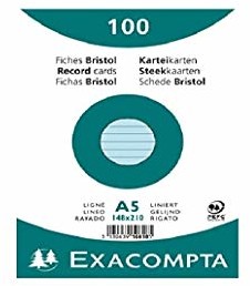 Exacompta Exacompta Bristol A5 - niebieski, opakowanie 100 szt. 10818SE
