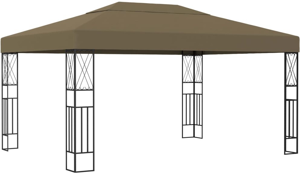 vidaXL Altana, 3 x 4 m, taupe, tkanina