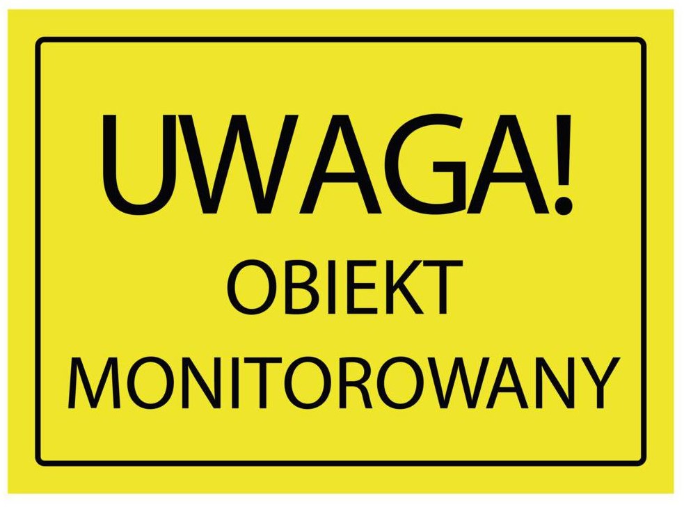 Znak informacyjny OBIEKT MONITOROWANY