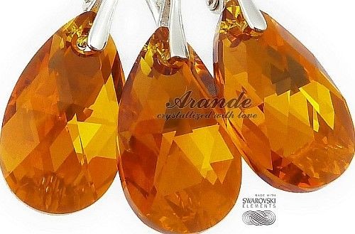 Arande Jedyne Swarovski Kolczyki+Wisiorek Topaz Srebro 2448164525