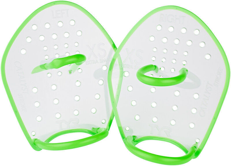 TYR Catalyst Stark Łapki treningowe, green XS 2020 Płetwy i sprzęt do pływania LCATSTK101XS-101-XS