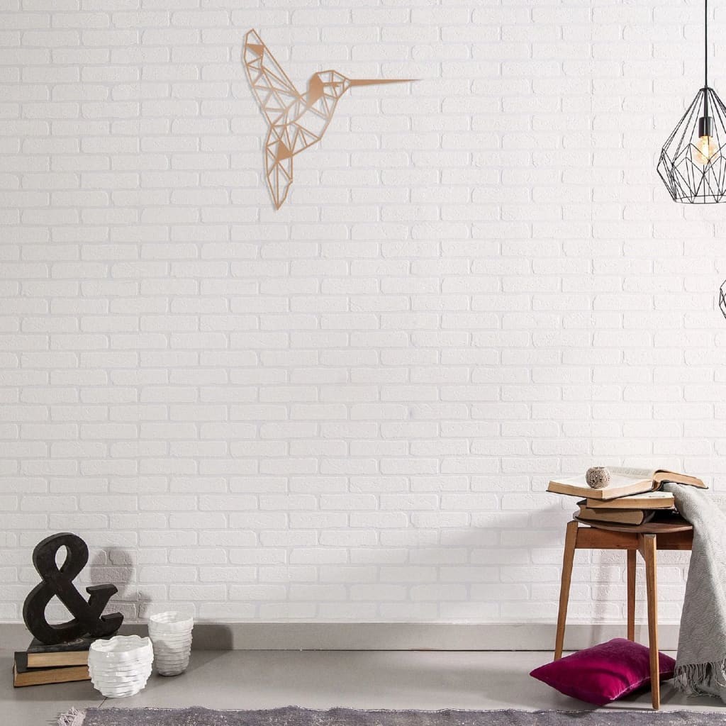 Homemania Dekoracja ścienna Bird, 44x44 cm, stalowa, miedziana Homemania