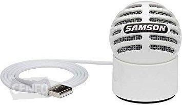 Samson METEORITE- mikrofon pojemnościowy USB, biały, kardioida, 16-bit, 44.1/48kH, kabel usb, pokrowiec 39278
