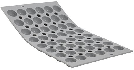 DE BUYER 1866.01 elast omoule Silicone baking Tray 48 Mini hemisp herical Moulds with ścienny Bottom. 25 MM Diameter 1866.01