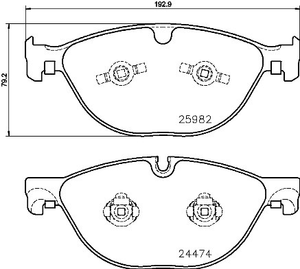 BREMBO Zestaw klocków hamulcowych, hamulce tarczowe P 36 029
