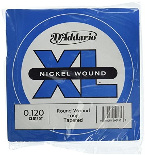 DAddario XLB120T pojedyncza struna z niklowanym drutem do gitary basowej, pełny rozmiar .120, ukośna XLB120T