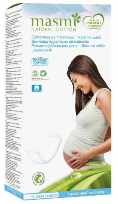 Masmi Natural Cotton podpaski poporodowe z bawełny organicznej 10szt