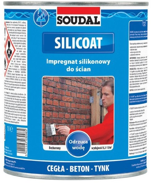 Powłoka do ścian Soudal Silicoat 1 l