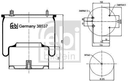 FEBI Mieszek, klimatyzacja FEBI 38537
