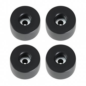 ah Hardware Zestaw czarnych gumowych nóżek do mebli Adam Hall, w woreczku, czarny 4911M4AH