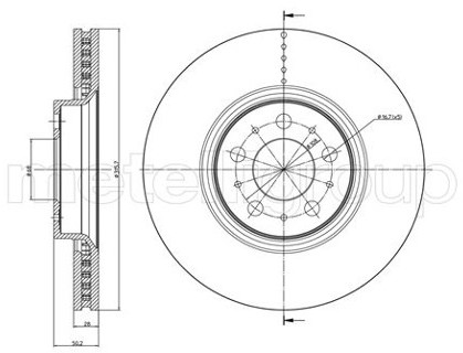 METELLI Tarcza hamulcowa 23-0847C