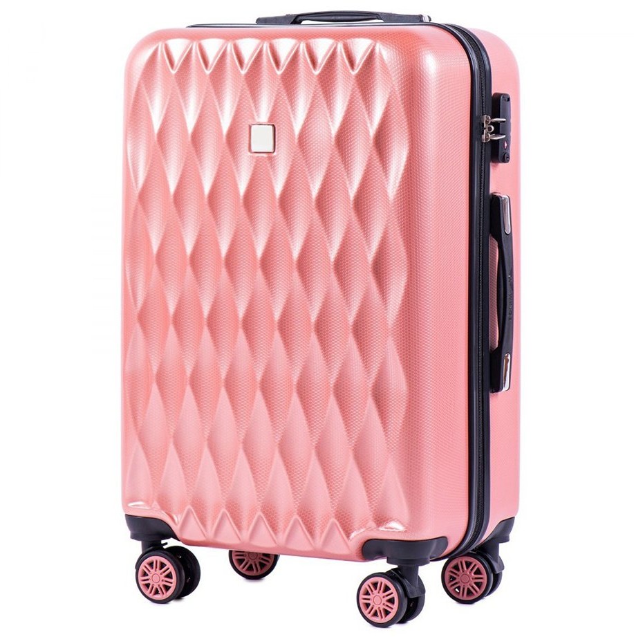 Kemer Średnia walizka PC190 M Różowa PC-190-PINK-M