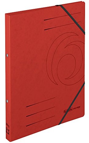 Herlitz 11254398 ring mechanizmem stapler A4, 2 pierścieni uszczelniających, szerokość grzbietu 25 MM, wysokość 14 MM, Color Span napełnienia, 5 sztuka, czarna, czerwony 11255460