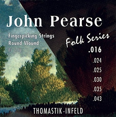Thomastik pojedyncza struna E1 .016 taśma nylonowa na rdzeniu linowym PJ16 do gitary klasycznej John Pearse Folk Series Light Set PJ16 656691