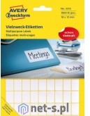 Avery Zweckform zweckform Mini etykiety w arkuszach do opisywania ręcznego 18 x 12mm białe 1800 sztuk