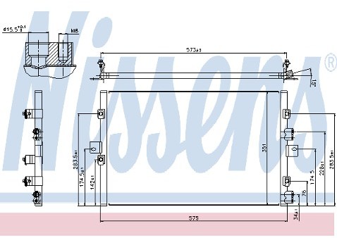 NISSENS Skraplacz, klimatyzacja 940270