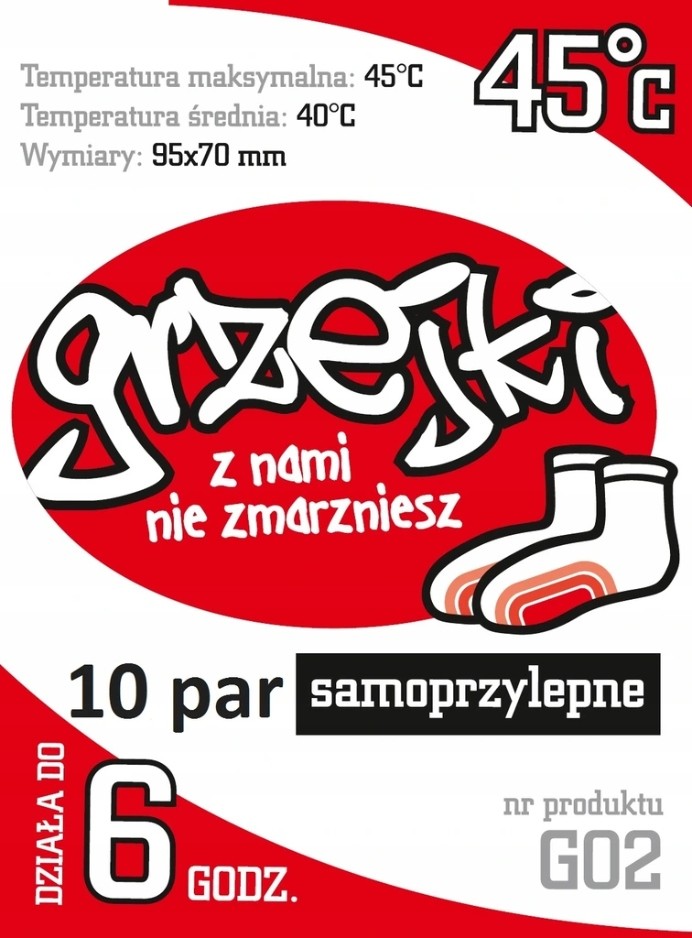 Grzejki Ogrzewacze do skarpet stóp nóg butów 10par