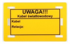 ABCVISION Tabliczka informacyjna kabli światłowodowych TAB-INFO