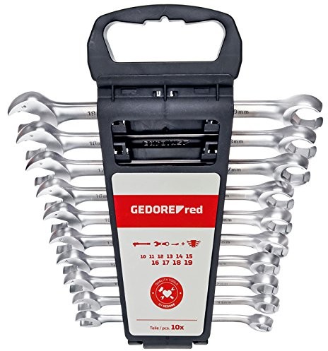 Gedore Z grzechotką Maul schl. oczkowy otwarty 10  19 MM 10tlg