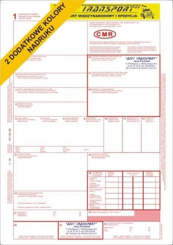 Firma krajewski Międzynarodowy list przewozowy CMR - z LOGO klienta CMR-0
