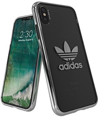 adidas Adidas Originals  trefoil Clear Case iPhone X Silver/srebrny  etui na telefon komórkowy/smartfon/telefon komórkowy Case 29223