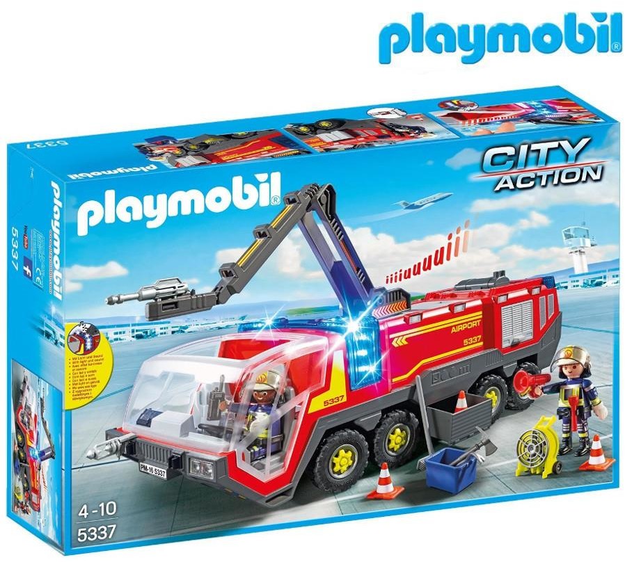 Playmobil Wóz strażacki na lotnisku z dźwiękiem i światłem