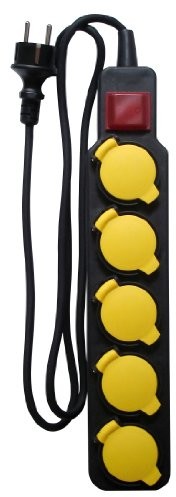 Inotech Bloki inotech-wodoszczelna-zasilacz sieciowy (wodoszczelna, IP 44  5 X 16 A pokrywą uchylną Inter-ho5rrf  3 G 1  1,5 m
