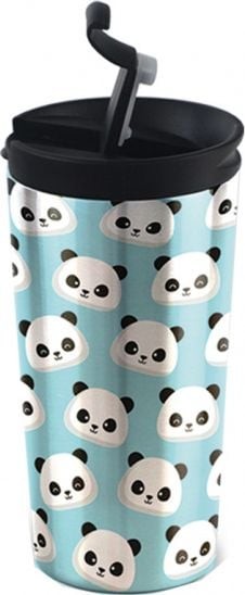 I-Drink I-Drink kubek termos Panda dwuścienny 350 ml stal nierdzewna jasnoniebieski twm_809533