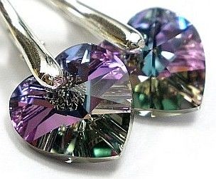 Swarovski piękne kolczyki SREBRO 21 kolorów