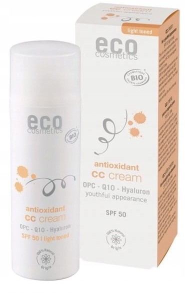 Eco Cosmetics Krem CC jasny SPF50 z Opc, Q10 50ml