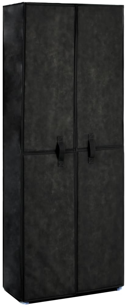 vidaXL Szafka na buty, czarna, 60 x 30 x 166 cm, tkanina
