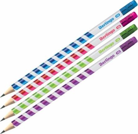 Berlingo OŁÓWEK BERLINGO SUPERTWIST HB Z GUMKĄ OKRĄGŁY MIX KOLORÓW 257271