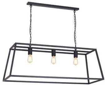 Luminex Frame 6518 lampa wisząca zwis 3x60W E27 czarna