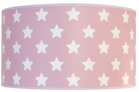 Lampdar Plafon dziecięcy STARS PINK 2xE27/60W/230V różowa