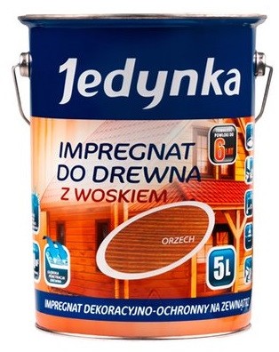 Jedynka IMPREGNAT DO DREWNA Z WOSKIEM- orzech, 5 l