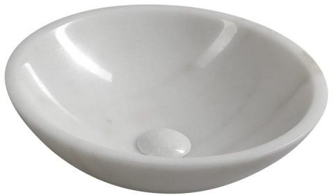 Sapho BLOK Umywalka kamienna okrągła 40 cm biała 2401-34 2401-34