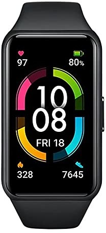 HONOR HONOR Bransoletka fitness 6 Fitness Tracker, bransoletka fitness, pełnotwarzowa, 1,47 cala, AMOLED, krokomierz, zegarek fitness, zegarek sportowy, damski smartwatch, męski, zegarek sportowy, damski