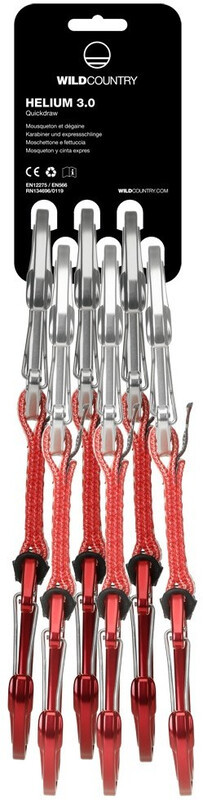 Wild Country Helium 3.0 Quickdraw 10cm 6-Pack, red 2021 Ekspresy wspinaczkowe 40-0000002001-1602-SET