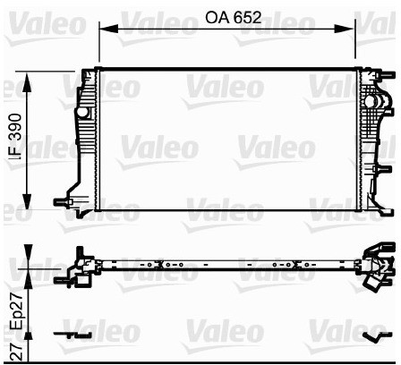 VALEO Chłodnica, układ chłodzenia silnika 735182