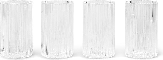 Ferm Living Szklanki Ripple przezroczyste 4 szt. 1104264040