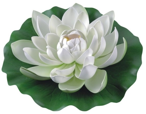 Greenmill Lilia wodna z gąbki  fi 28 cm biała