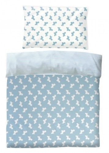 Darymex Pościel dziecięca bawełniana Puppy Blue 100x135 dx-135-psc-008